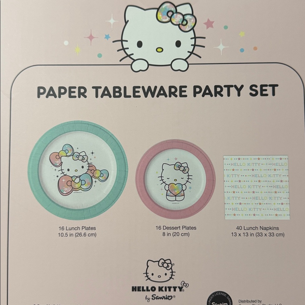 Hello Kitty Paper Tableware Party Set - Picture 4 of 6